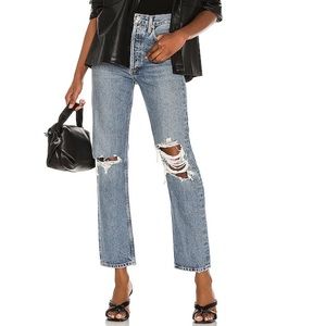 AGOLDE 90s Pinch Waist High Rise Straight In Backdrop